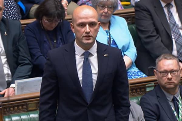 SNP Westminster leader Stephen Flynn speaks during Prime Minister's Questions in the House of Commons.