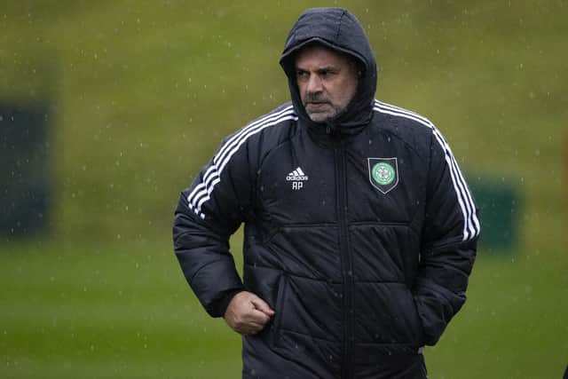 Ange Postecoglou during a Celtic training session at Lennoxtown, on September 30, 2022, in Glasgow, Scotland.  (Photo by Alan Harvey / SNS Group)