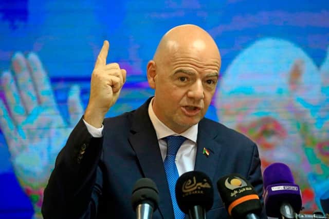 FIFA President Gianni Infantino. (Photo by ASHRAF SHAZLY/AFP via Getty Images)