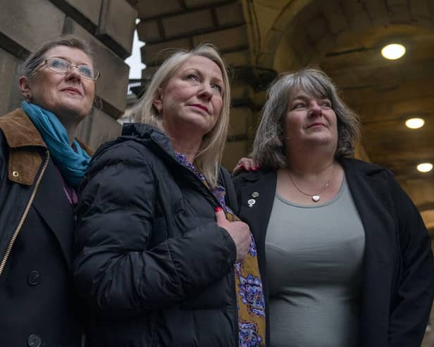 The Scottish Government this week paid £392,500 in legal costs to For Women Scotland, whose co-directors are (from left) Susan Smith, Marion Calder and Trina Budge (Picture: PA)