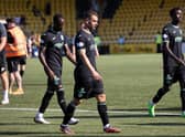 Hibs trudge off after the 2-1 defeat by Livingston.
