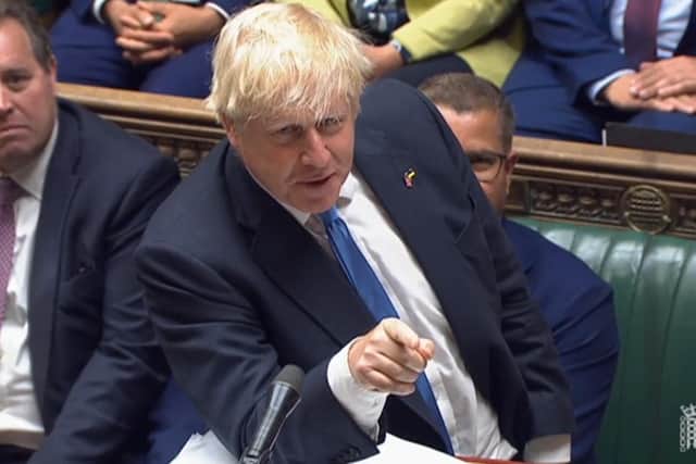"Hasta la vista, baby!" Prime Minister Boris Johnson speaks during Prime Minister's Questions in the House of Commons, London. Picture date: Wednesday July 20, 2022.
