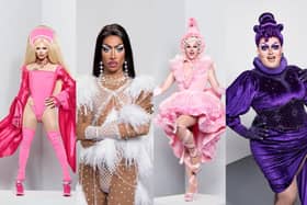 Bimini, Tayce, Lawrence and Ellie will battle it out to be crowned RuPaul's ultimate Queen of season 2 (Picture: BBC)