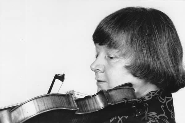 Daphne Godson pictured during her time performing with the Scottish Early Music Consort