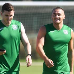 Paul Hanlon, left, and Kyle Magennis are working their way back to full fitness.