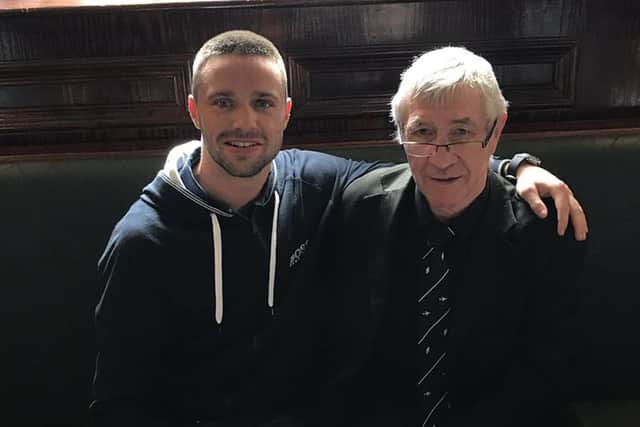 Josh Taylor with Ken Buchanan, Scotland's last undisputed world champion before Taylor. Picture: @JoshTaylorBoxer/Twitter