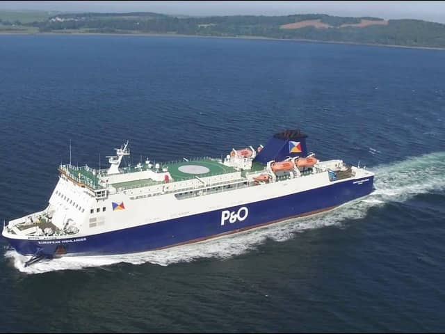 The European Highlander plies the route between Cairnryan and Larne