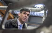 Prime Minister Rishi Sunak during a visit to BAE Systems, Submarines Academy for Skills and Knowledg in Barrow-in-Furness, England. (Photo by Danny Lawson - WPA Pool/Getty Images)