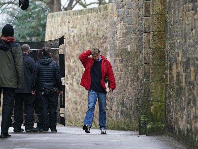 Actor Ed McVey, who plays the part of Prince William, filming scenes in St Andrews