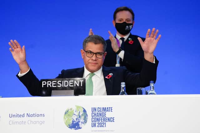 Alok Sharma after speaking at the closing plenary of COP26. Picture: Jane Barlow/PA Wire