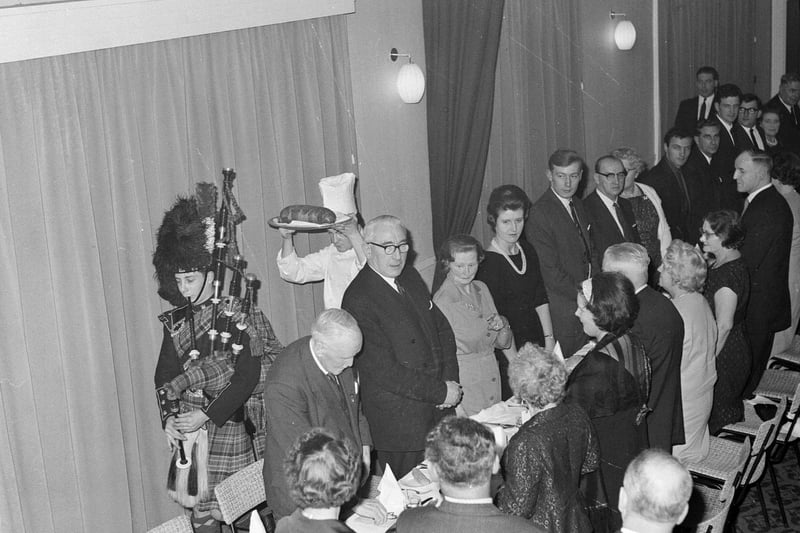 The Edinburgh Progressive Association's Burns Supper in Overseas House in 1963.
