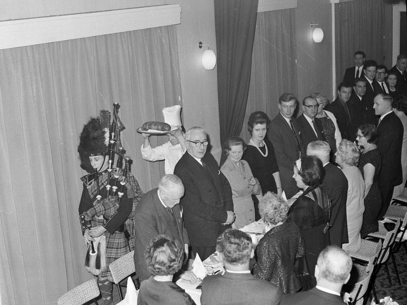 The Edinburgh Progressive Association's Burns Supper in Overseas House in 1963.