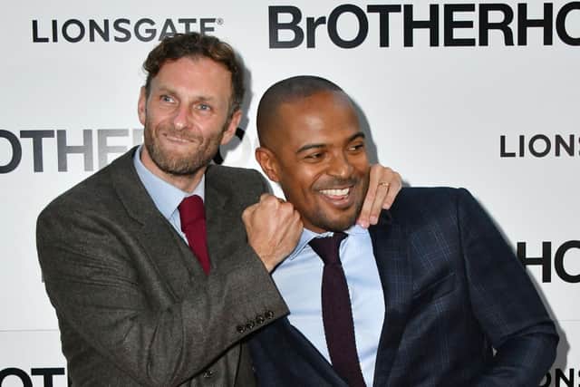 With actor, writer, director Noel Clarke at the premiere of Brotherhood, from Clarke's gritty crime drama 'Hood' trilogy, in London, 2016.