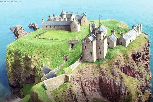 How Dunnottar Castle would have looked around 300 years ago, when it was still an influential seat of power. PIC: Budget Direct.