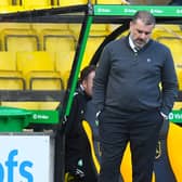 Ange Postecoglou is the only Celtic manager since 1897 to lose his first three away league matches. (Photo by Ross MacDonald / SNS Group)