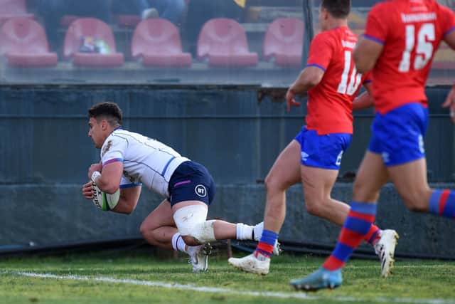 Damien Hoyland scored a hat-trick for Scotland against Chile in last summer's A international. (Photo by Fotosport/David Gibson/Shutterstock)