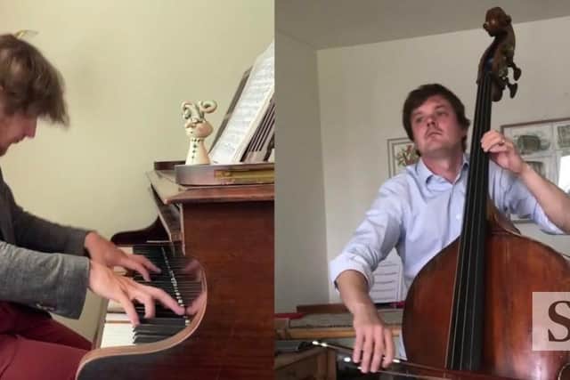 Nikita Naumov (double bass) and Maxim Emelyanychev (piano)