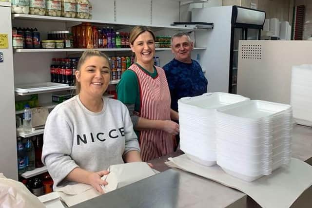 Workers at Louis's chip shop prepared free meals for care homes, sheltered housing, the health centre and fire station in Port Glasgow before shutting up shop during the Covid-19 lockdown