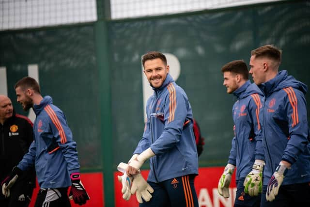 Jack Butland has been strongly linked with a move to Ibrox as the goalkeeper situation needs addressed. (Photo by Ash Donelon/Manchester United via Getty Images)