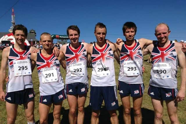 Chris Smith with his teammates from team GB.