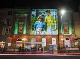 An image from romantic comedy film Gregory’s Girl was projected onto the Filmhouse in Edinburgh after its sudden closure. Picture: Jane Barlow