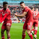 Transfer speculation has surrounded Aberdeen duo Duk and Bojan Miovski. (Photo by Ross Parker / SNS Group)