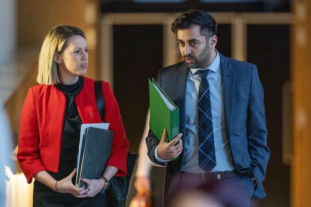 First Minister Humza Yousaf with Education Secretary Jenny Gilruth.