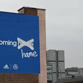 It's Coming Hame by The Corner on Washington Street in Glasgow, marking Scotland's return to Euro 2020 after a 23-year wait (Photo: John Devlin).