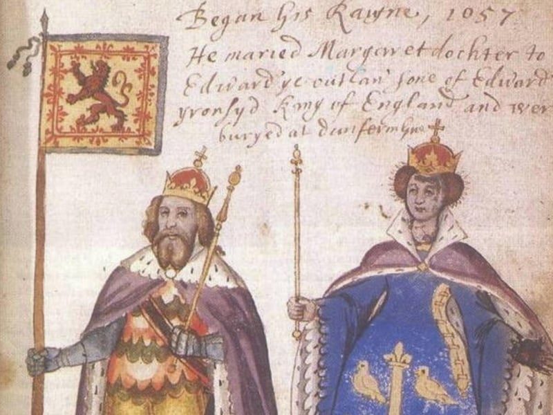 Malcolm III reigned long over 35 years before the dawn of the Scoto-Norman age and so was nicknamed ‘Canmore’ from the Scottish Gaelic “ceann mòr” meaning “great chief”. He was the eldest son of Duncan I and so Malcolm fled from Scotland after Macbeth killed his father and took the throne. In 1054, the Earl of Northumberland invaded Scotland with the intention to restore Malcolm to the throne. While this attack failed, another attempt three years later in Aberdeenshire saw Malcolm kill Macbeth. Malcolm went on not only to establish the Dunkeld Dynasty (which ruled over Scotland until the thirteenth century) but also to be a father to four Scottish kings; Duncan II, Edgar, Alexander I and David I.