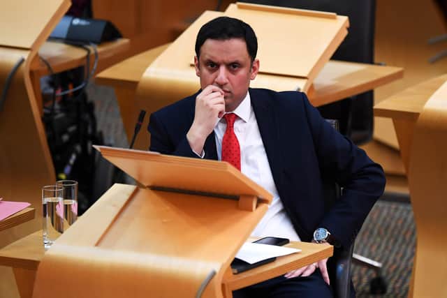 Scottish Labour leader Anas Sarwar during First Minster's Questions at the Scottish Parliament in Holyrood, Edinburgh. Picture date: Thursday March 10, 2022.