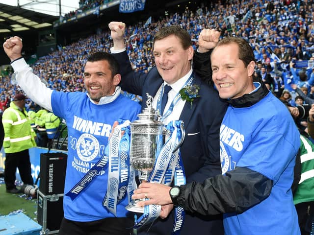 Callum Davidson won the Scottish Cup with St Johnstone as assistant manager. Picture: SNS