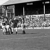 Referee Ian Foote struggles to restore order as Hearts and Hibs get over-excited about the return of the Edinburgh derby in 1978