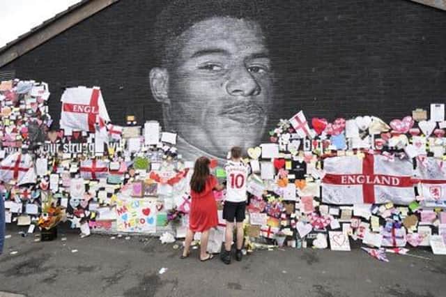 Marcus Rashford on the wall of the Coffee House Cafe on Copson Street, Withington
