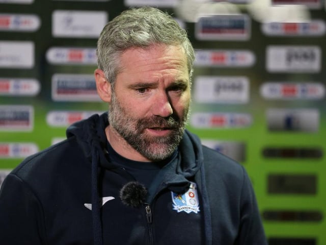 Another managerial casualty, this time at struggling Barrow. David Dunn has parted company with the club after his side's 4-2 loss to Crawley, leaving the newly-promoted side 21st in the table and winless in seven in the league. (Photo by Mark Fletcher/MI News/NurPhoto via Getty Images)