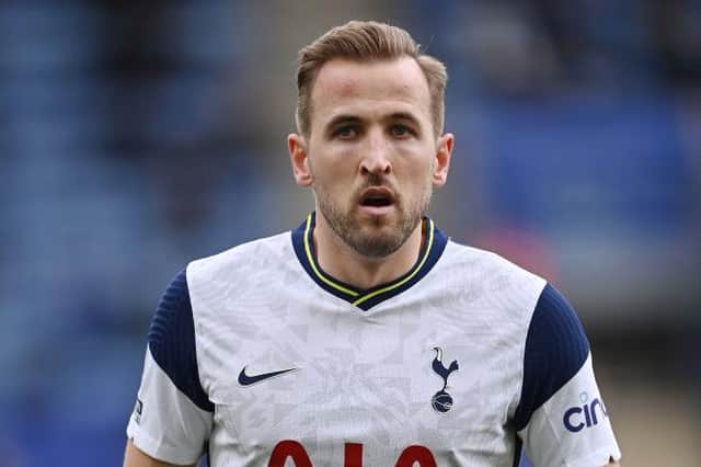 Harry Kane, of Tottenham Hotspur, has been subject of transfer speculation and links with Manchester City. (Photo by Laurence Griffiths/Getty Images)