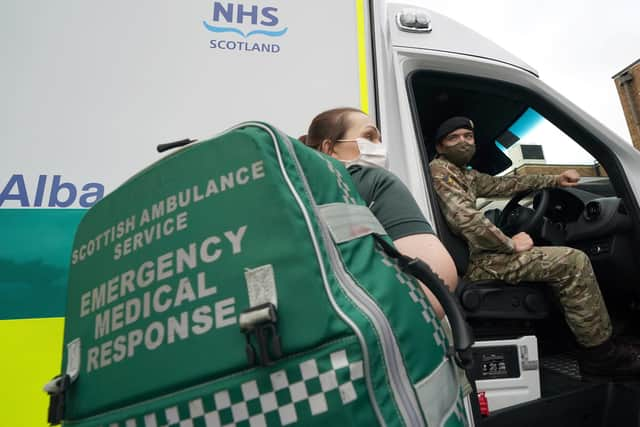 Soldiers are now assisting the Scottish ambulance service