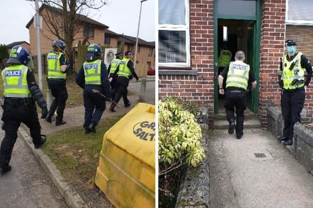 On the morning of Tuesday, March, 2, police officers in Dundee executed a search warrant at an address in Cardross Street.