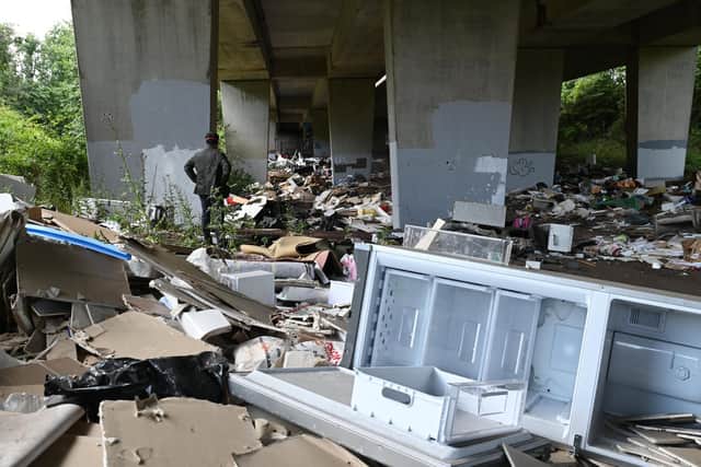 Rubbish includes countless domestic appliances such as fridges and washing machines, as well as furniture, baths and toilets. Picture: John Devlin