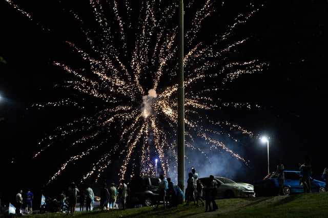 Argentina's supporters greeted the players with a sea of colour and fireworks.