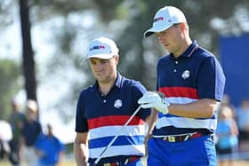 Justin Thomas and Jordan Spieth are sitting out the opening session in the 44th Ryder Cup at Marco Simone Golf & Country Club in Rome. Picture: Alberto Pizzoli/AFP via Getty Images.
