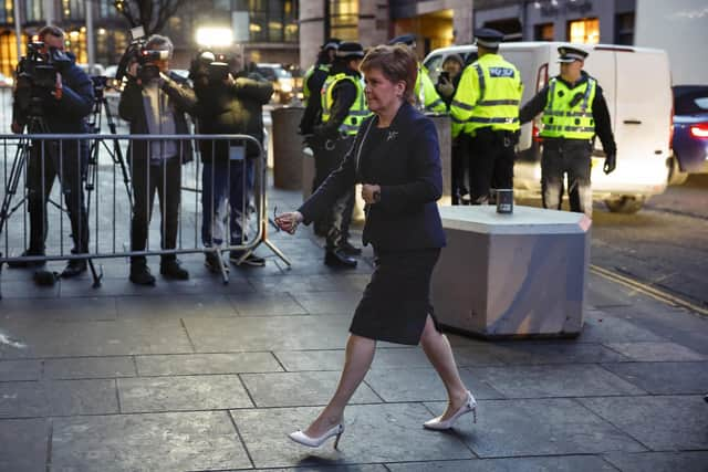 Nicola Sturgeon arrives for the UK Covid Inquiry at the Edinburgh International Conference Centre (Picture: Jeff J Mitchell/Getty Images)