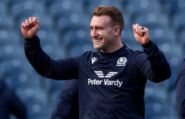 Scotland captain Stuart Hogg during training at BT Murrayfield on the eve of the match against Japan. (Photo by Craig Williamson / SNS Group)