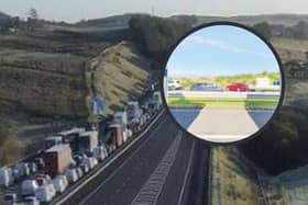 The M8 has been closed after a fatal crash.