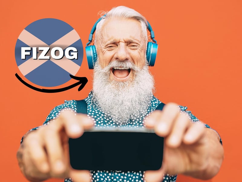 The term “fizog” refers to one’s face or the expression on their face (similar to “visage”). For example: “the wee yin had a glaikit look oan his fizog” (the little one had a glazed expression on his face.)