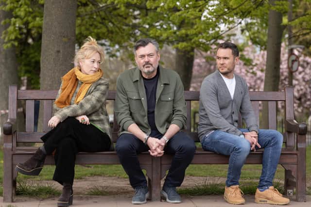Gail Watson, Grant Stott and Jordan Young will be starring in Chemo Savvy at the National Museum of Scotland as part of the Gilded Balloon's programme at this year's Edinburgh Festival Fringe. Picture: Tom Duffin