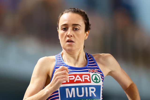 Laura Muir finished fourth at the Herculis meeting in 4:15.24.
