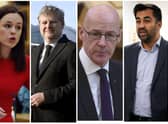 Who will replace Nicola Sturgeon as First Minister and leader of the SNP? (left to right) Kate Forbes, Angus Robertson, John Swinney, Humza Yousaf