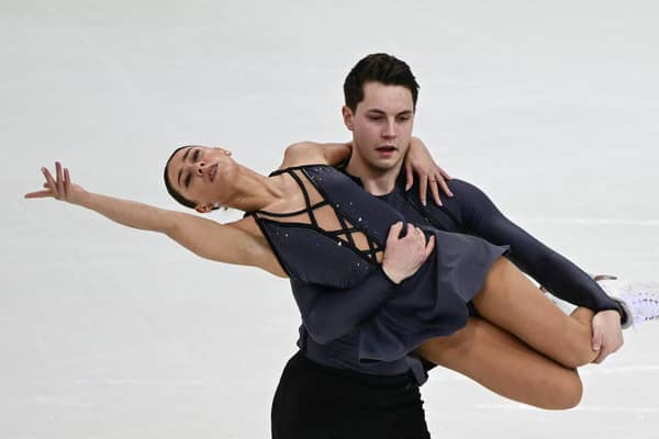 Britain's Anastasia Vaipan-Law and Luke Digby perform the pairs short program of the ISU European Figure Skating Championship 2024 in Kaunas, Lithuania.