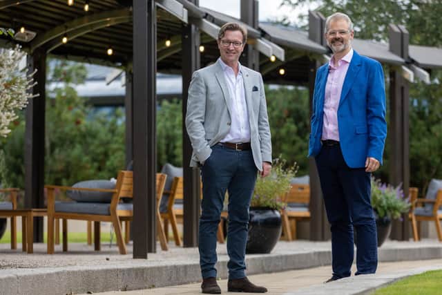 Neil Kennedy of MacRoberts (left) with Chris Harte of Morton Fraser. The firms have merged to form Morton Fraser MacRoberts.