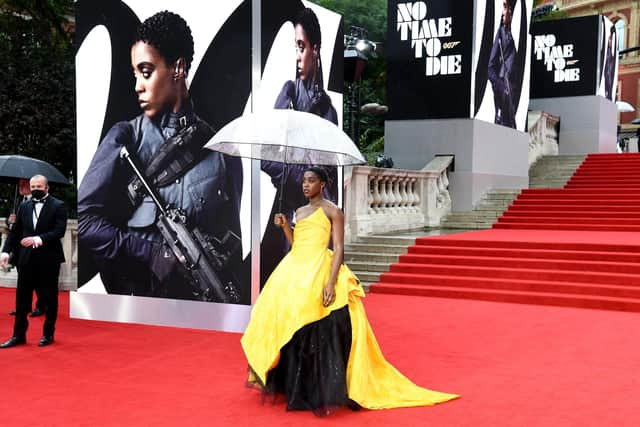 Lashana Lynch attends the "No Time To Die" World Premiere at Royal Albert Hall on September 28, 2021 in London, England. (Image credit: Gareth Cattermole/Getty Images)